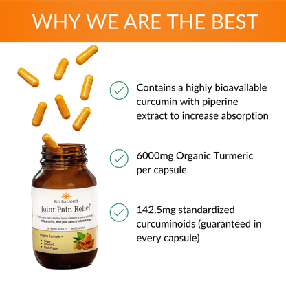 Organic Turmeric, Ginger, Black Pepper, Vitamin C - Bio Balance Australia Health supplements