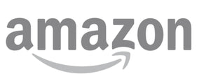 Gray Amazon logo on a white background