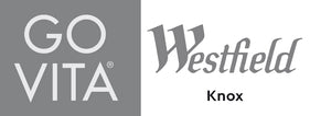 Logos of Go Vita and Westfield Knox on a gray background