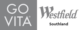 Logos of Go Vita and Westfield Southland on a gray background