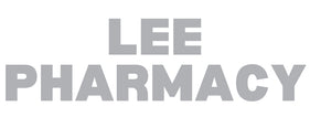 Lee Pharmacy logo in gray text on a white background
