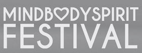 Logo for a festival called 'MindBodySpirit Festival' with a gray background.