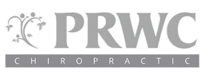 PRWC Chiropractic logo in gray on a white background
